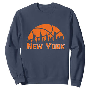 New York Skyline NY State Pride Sweatshirt Game Day Sports Fan TS14 Navy Print Your Wear