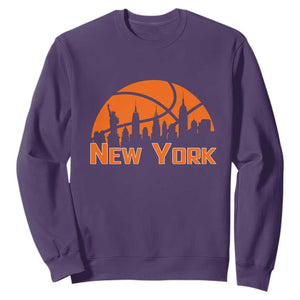 New York Skyline NY State Pride Sweatshirt Game Day Sports Fan TS14 Purple Print Your Wear