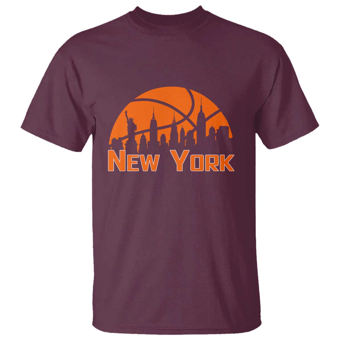 New York Skyline NY State Pride T Shirt Game Day Sports Fan TS14 Maroon Print Your Wear
