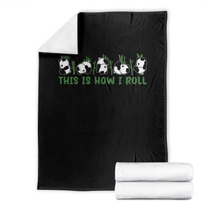 This Is How I Roll Throw Blanket Cute Bear Panda Lover TS14 Black Print Your Wear