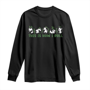 This Is How I Roll Long Sleeve Shirt Cute Bear Panda Lover TS14 Black Print Your Wear