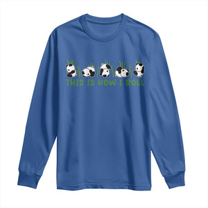 This Is How I Roll Long Sleeve Shirt Cute Bear Panda Lover TS14 Royal Blue Print Your Wear