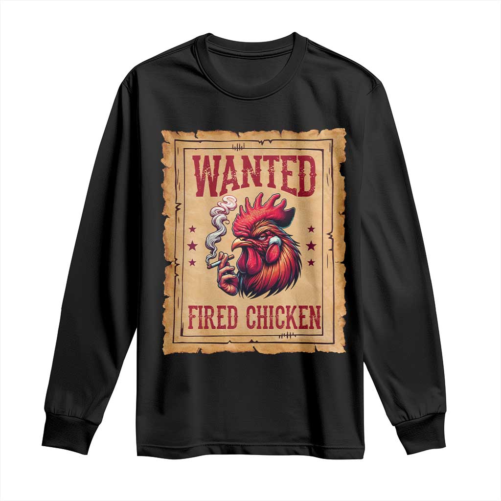 Funny Weed Lover Cannabis 420 Long Sleeve Shirt Fried Chicken TS14 Black Print Your Wear