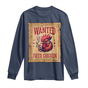 Funny Weed Lover Cannabis 420 Long Sleeve Shirt Fried Chicken TS14 Navy Print Your Wear