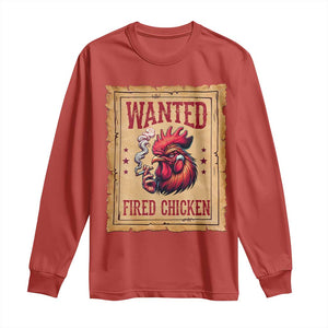 Funny Weed Lover Cannabis 420 Long Sleeve Shirt Fried Chicken TS14 Red Print Your Wear