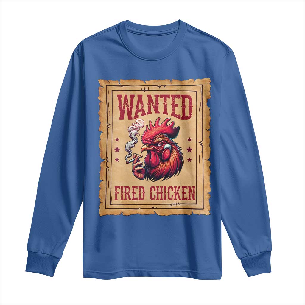 Funny Weed Lover Cannabis 420 Long Sleeve Shirt Fried Chicken TS14 Royal Blue Print Your Wear