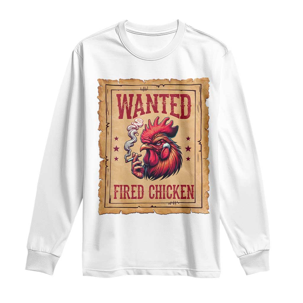 Funny Weed Lover Cannabis 420 Long Sleeve Shirt Fried Chicken TS14 White Print Your Wear