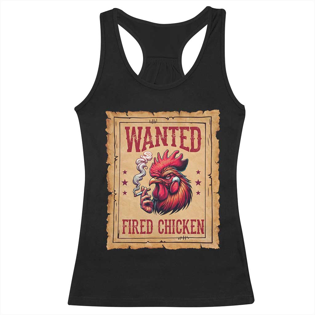 Funny Weed Lover Cannabis 420 Racerback Tank Top Fried Chicken TS14 Black Print Your Wear