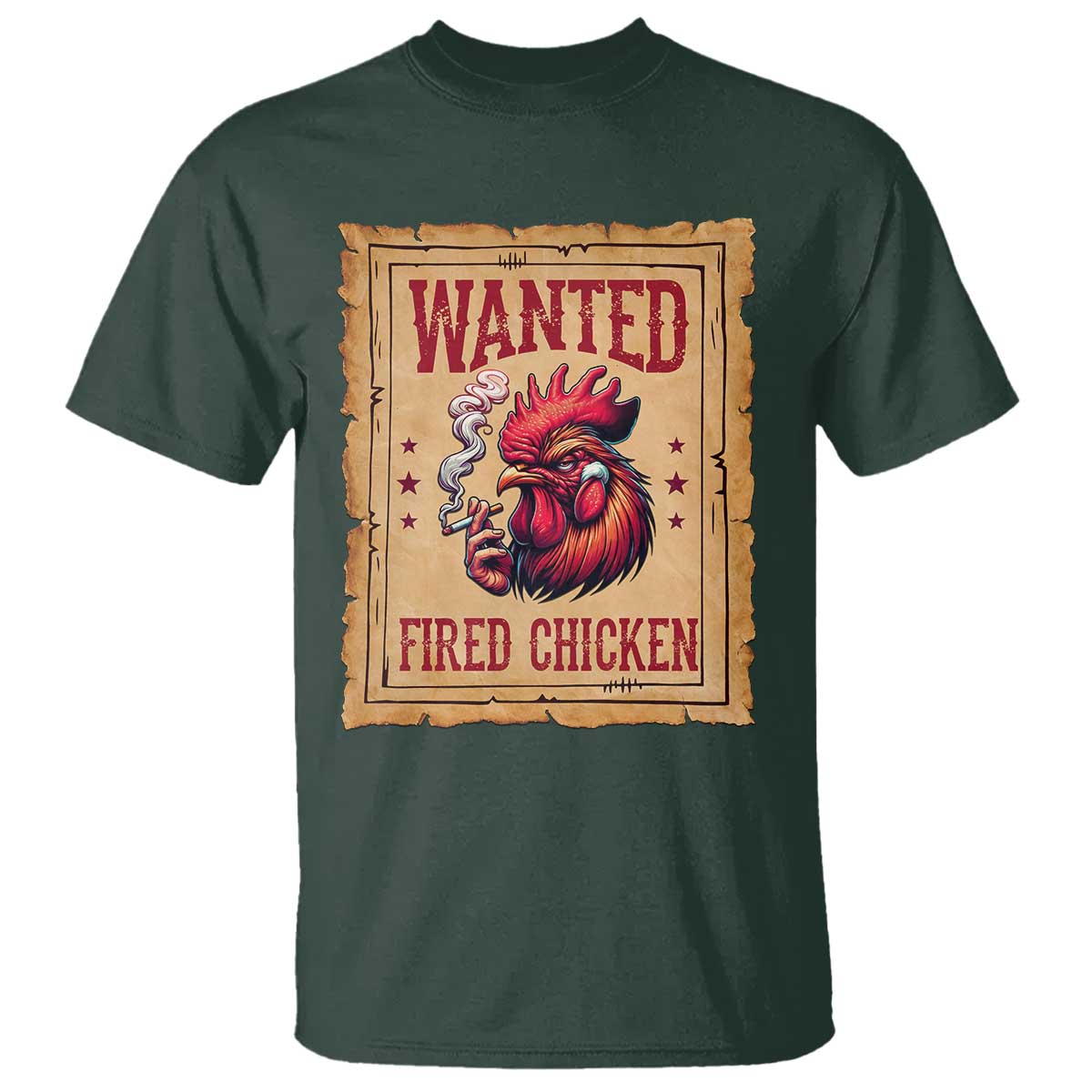 Funny Weed Lover Cannabis 420 T Shirt Fried Chicken TS14 Dark Forest Green Print Your Wear
