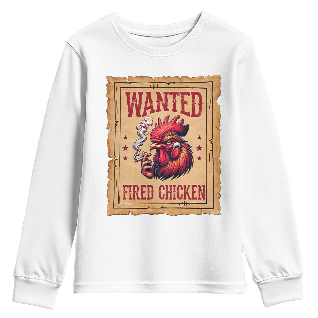Funny Weed Lover Cannabis 420 Youth Sweatshirt Fried Chicken TS14 White Print Your Wear