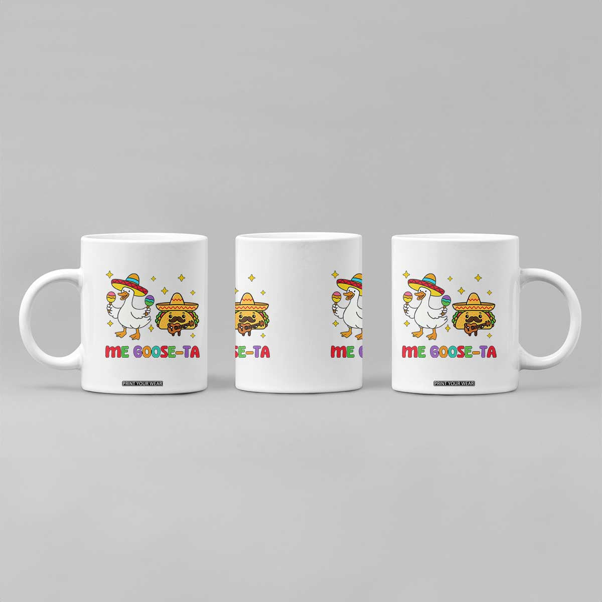 Me Goose Ta Mexican Coffee Mug Funny Spanish Taco Mexican Food Meme TS14 Print Your Wear