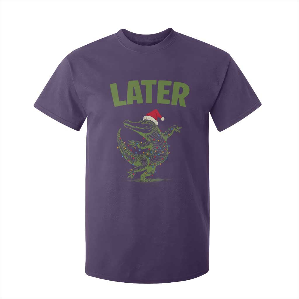 Funny Gator Sarcastic Christmas T Shirt For Kid Later Alligator TS14 Purple Print Your Wear