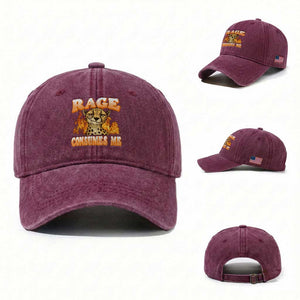 Cool Cheetah Washed Cotton Baseball Cap Funny Range Consumes Me Sarcastic Wild Animal TS14 Washed Cap Universal Fit Burgundy Print Your Wear