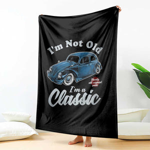 I'm Not Old I'm Classic Throw Blanket Vintage Distressed Classic Bug Travel TS14 Print Your Wear
