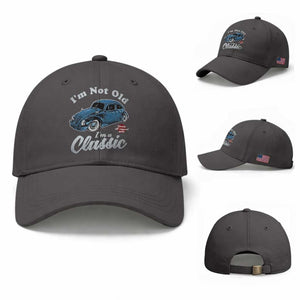 I'm Not Old I'm Classic Baseball Cap Vintage Distressed Classic Bug Travel TS14 Baseball Cap Universal Fit Dark Gray Print Your Wear