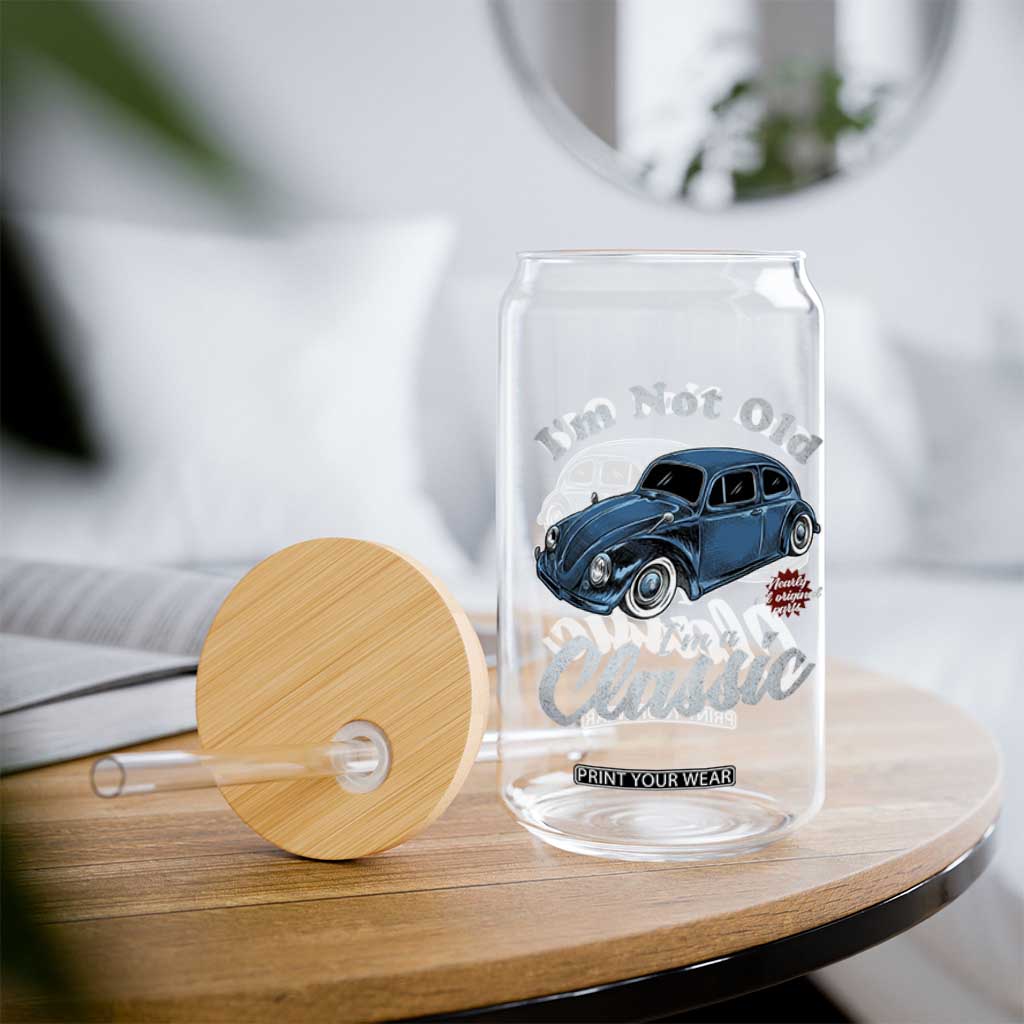 I'm Not Old I'm Classic Glass Can Vintage Distressed Classic Bug Travel TS14 Print Your Wear