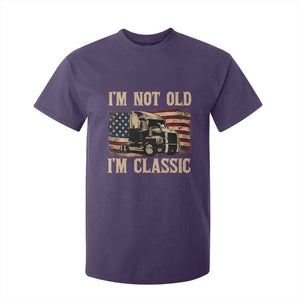 I'm Not Old I'm Classic T Shirt For Kid Vintage Distressed Big Rig 18 Wheeler Driver TS14 Purple Print Your Wear