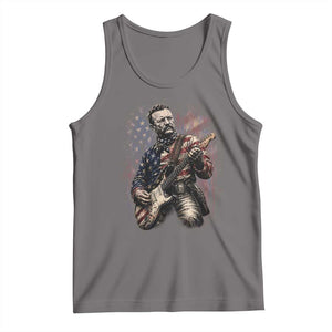 Teddy Roosevelt Playing Guitar 4th of July Tank Top TS14 Deep Heather Print Your Wear