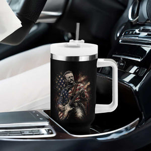 Teddy Roosevelt Playing Guitar 4th of July Tumbler With Handle TS14 Print Your Wear