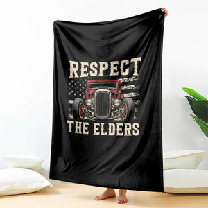 Respect The Elders Throw Blanket 1932 American Classic Hotrod TS14 Print Your Wear