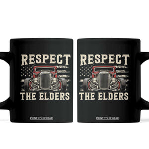 Respect The Elders Coffee Mug 1932 American Classic Hotrod TS14 Black Print Your Wear