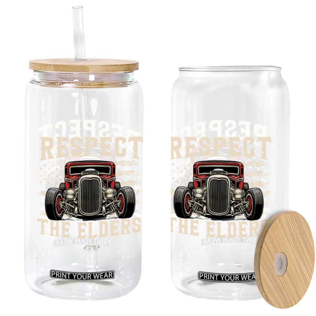 Respect The Elders Glass Can 1932 American Classic Hotrod TS14 Print Your Wear