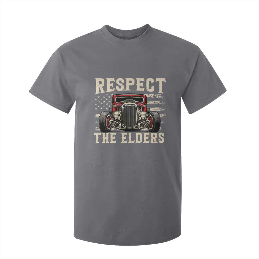 Respect The Elders T Shirt For Kid 1932 American Classic Hotrod TS14 Charcoal Print Your Wear