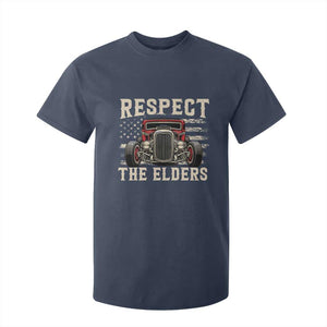 Respect The Elders T Shirt For Kid 1932 American Classic Hotrod TS14 Navy Print Your Wear