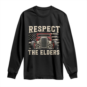 Respect The Elders Long Sleeve Shirt 1932 American Classic Hotrod TS14 Black Print Your Wear