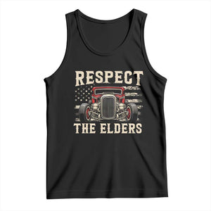 Respect The Elders Tank Top 1932 American Classic Hotrod TS14 Black Print Your Wear