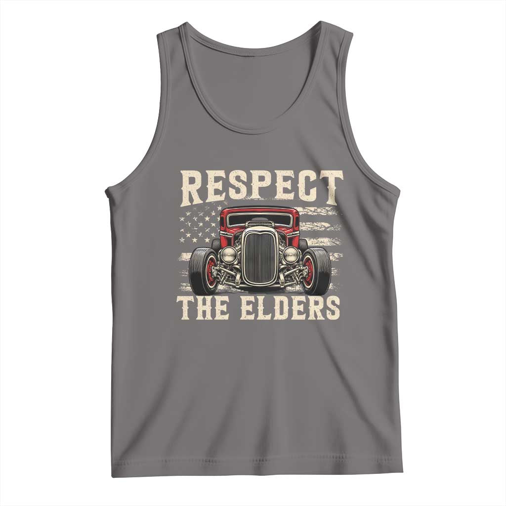 Respect The Elders Tank Top 1932 American Classic Hotrod TS14 Deep Heather Print Your Wear