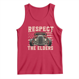Respect The Elders Tank Top 1932 American Classic Hotrod TS14 Red Print Your Wear