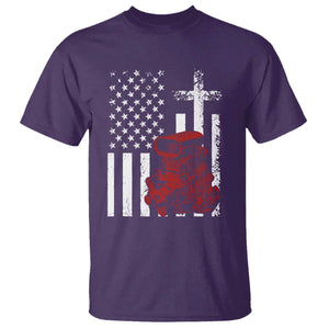 Classic Big Block Blower T Shirt Patriotic Racing Engine American Flag Christian Cross TS14 Purple Print Your Wear