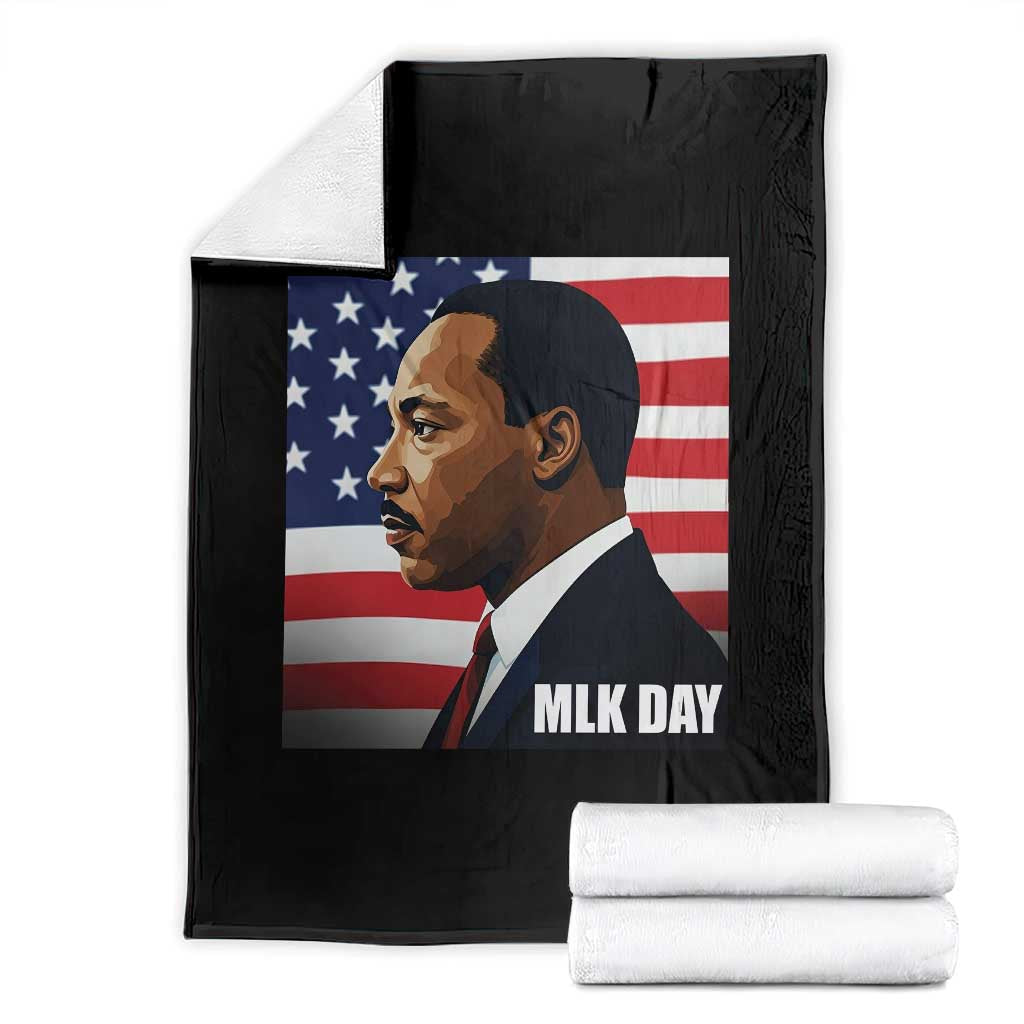 Martin Luther King Jr Throw Blanket Human Rights TS14 Black Print Your Wear