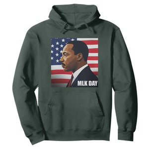 Martin Luther King Jr Hoodie Human Rights TS14 Dark Forest Green Print Your Wear