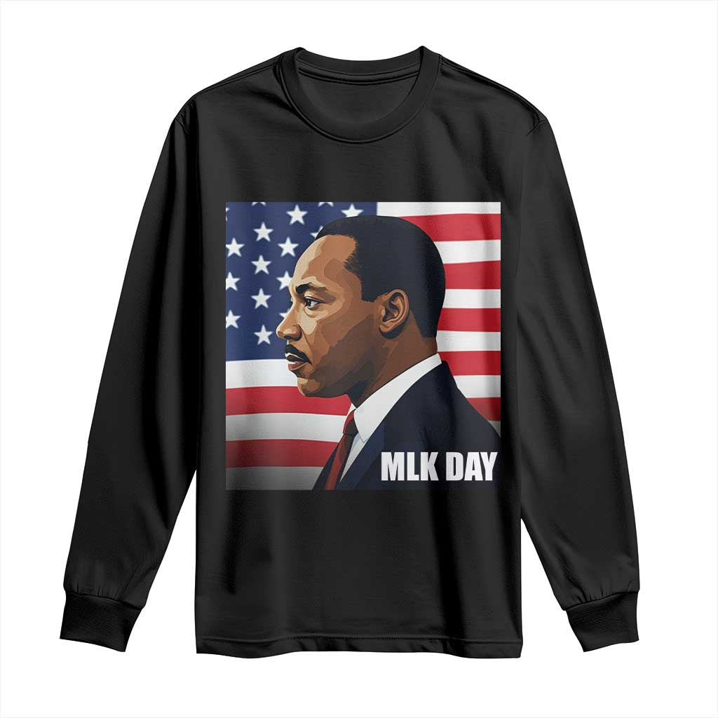 Martin Luther King Jr Long Sleeve Shirt Human Rights TS14 Black Print Your Wear