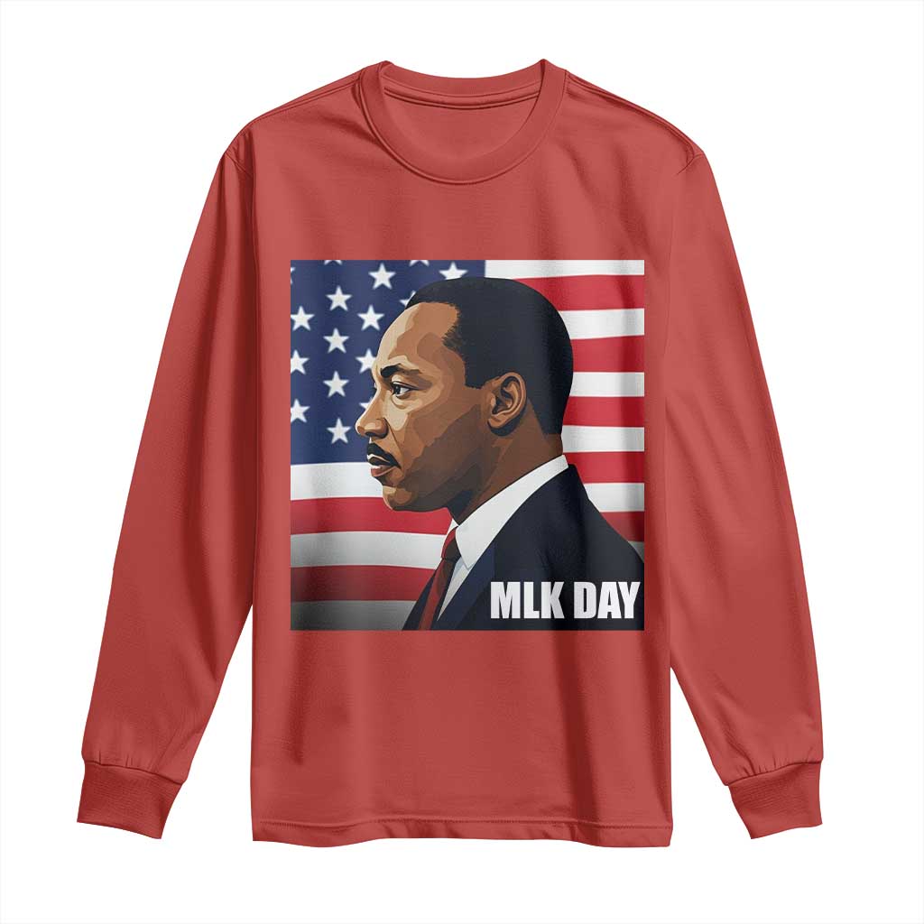 Martin Luther King Jr Long Sleeve Shirt Human Rights TS14 Red Print Your Wear
