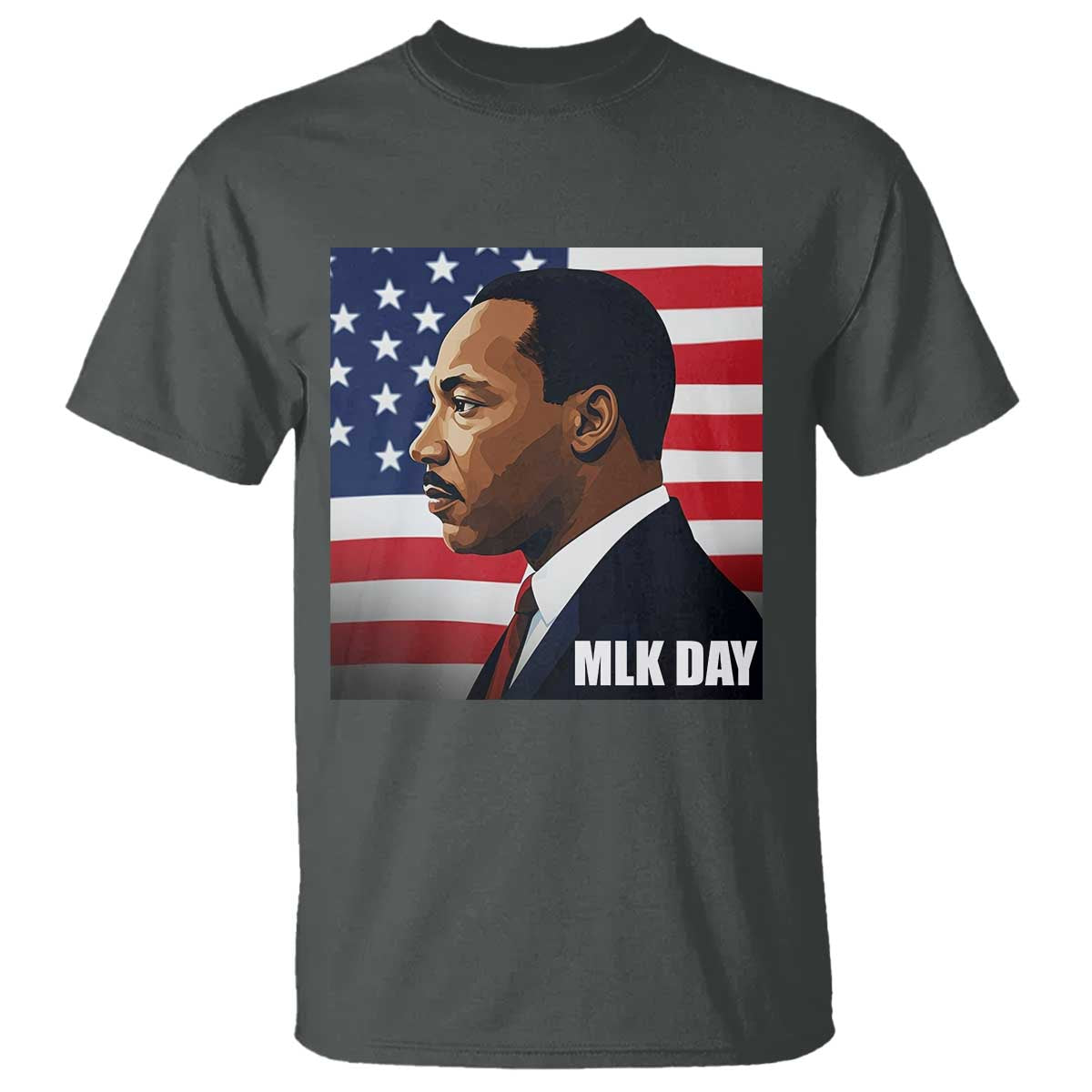 Martin Luther King Jr T Shirt Human Rights TS14 Dark Heather Print Your Wear