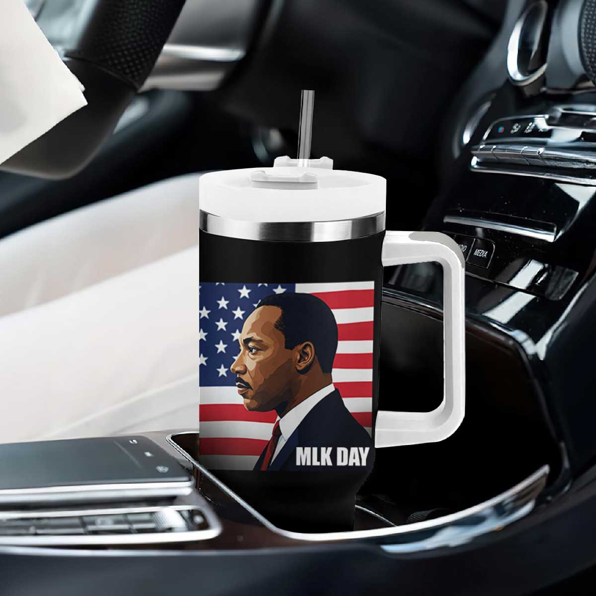 Martin Luther King Jr Tumbler With Handle Human Rights TS14 Print Your Wear