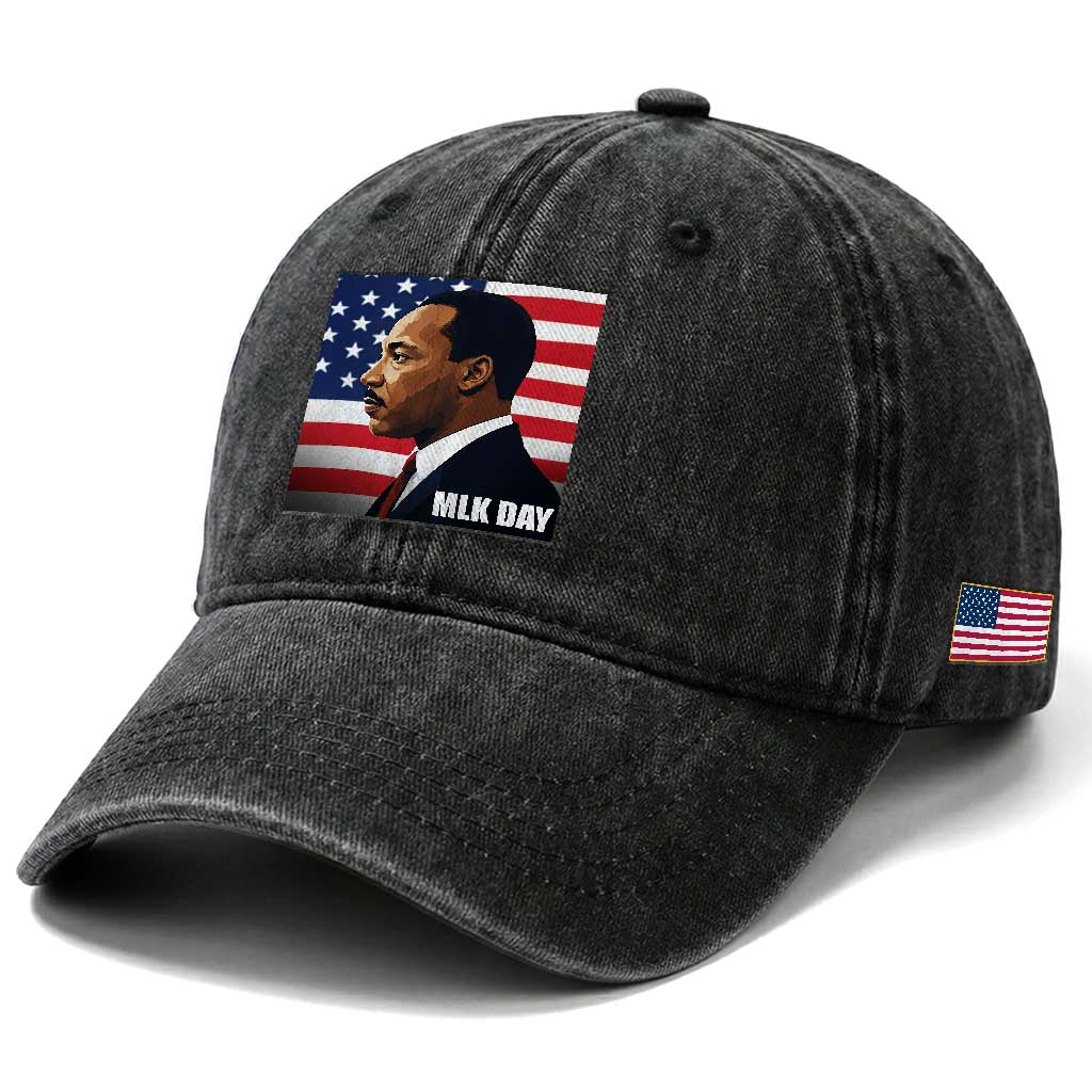 Martin Luther King Jr Washed Cotton Baseball Cap Human Rights TS14 Print Your Wear