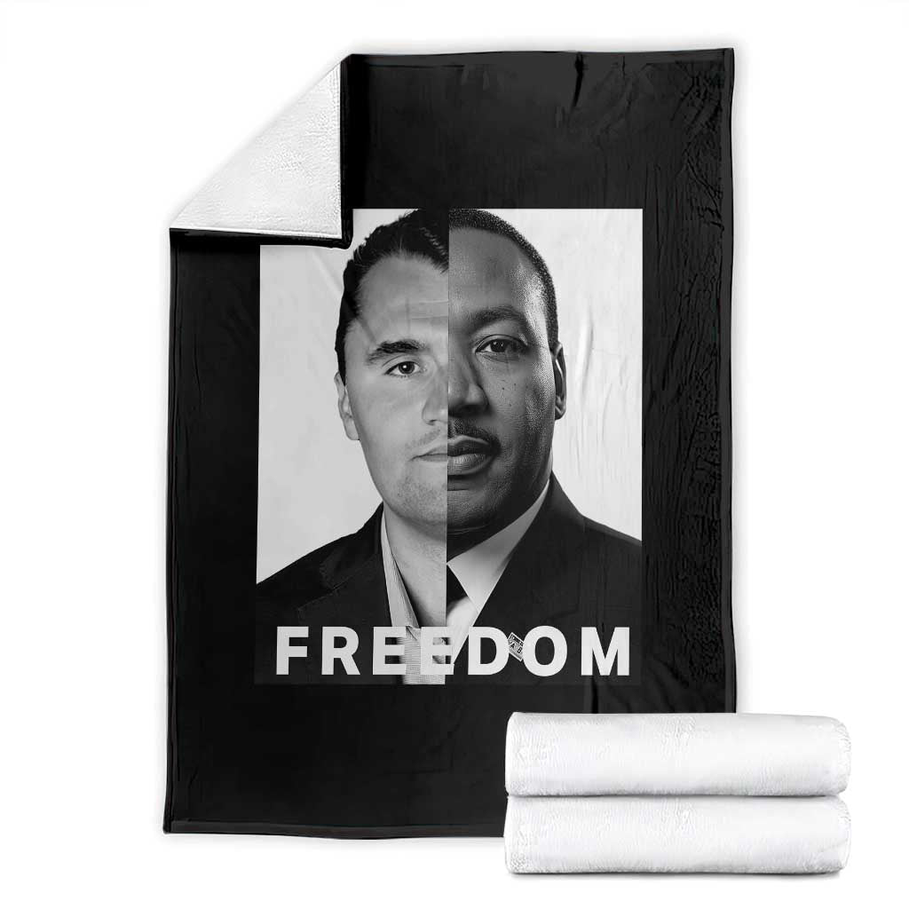 Freedom Charlie Kirk Throw Blanket Martin Luther King Jr TS14 Black Print Your Wear