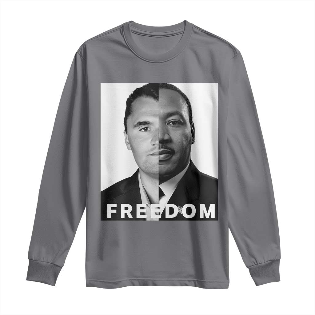 Freedom Charlie Kirk Long Sleeve Shirt Martin Luther King Jr TS14 Charcoal Print Your Wear
