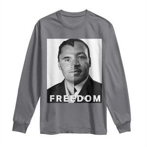 Freedom Charlie Kirk Long Sleeve Shirt Martin Luther King Jr TS14 Charcoal Print Your Wear