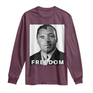 Freedom Charlie Kirk Long Sleeve Shirt Martin Luther King Jr TS14 Maroon Print Your Wear