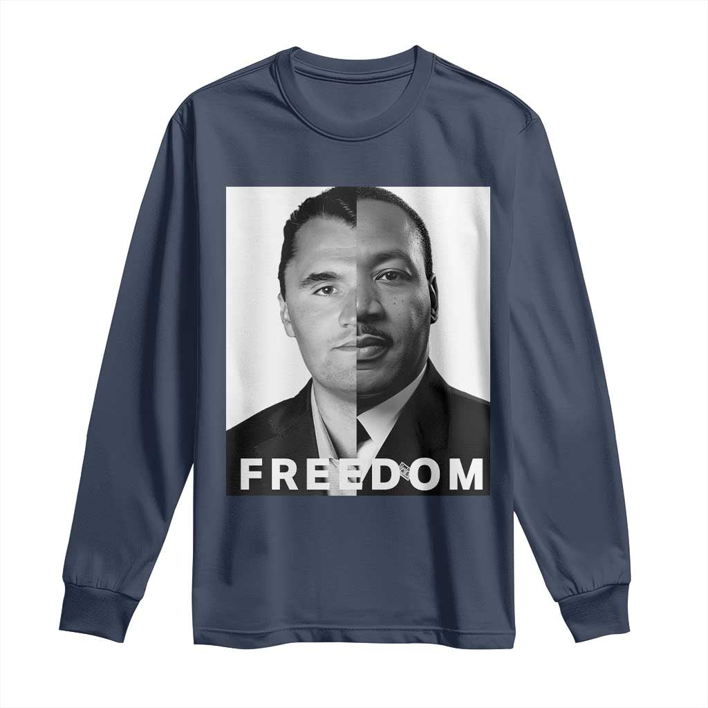 Freedom Charlie Kirk Long Sleeve Shirt Martin Luther King Jr TS14 Navy Print Your Wear