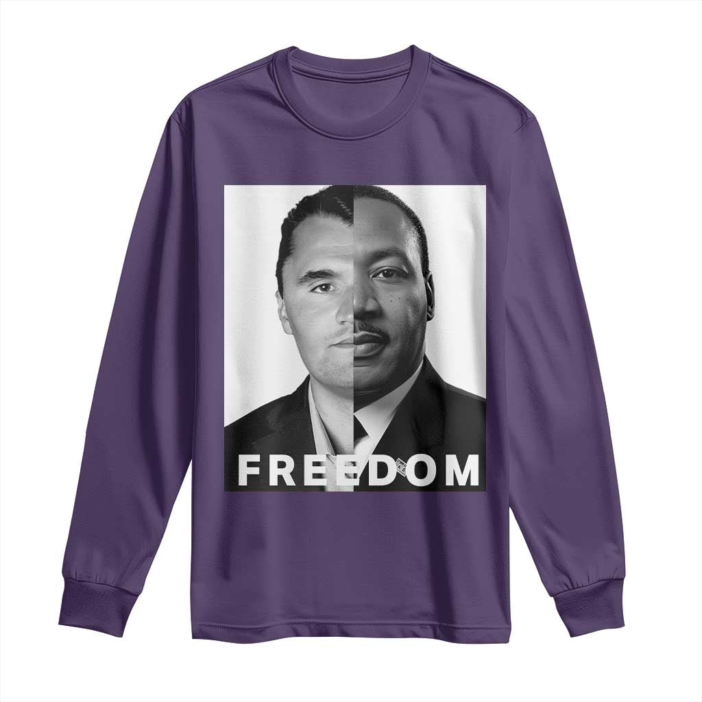 Freedom Charlie Kirk Long Sleeve Shirt Martin Luther King Jr TS14 Purple Print Your Wear