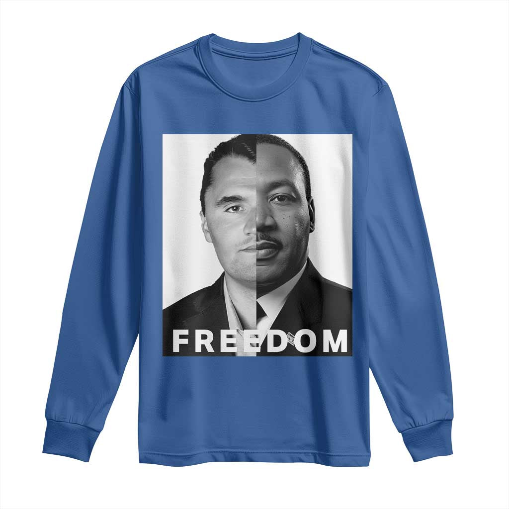 Freedom Charlie Kirk Long Sleeve Shirt Martin Luther King Jr TS14 Royal Blue Print Your Wear