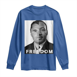 Freedom Charlie Kirk Long Sleeve Shirt Martin Luther King Jr TS14 Royal Blue Print Your Wear