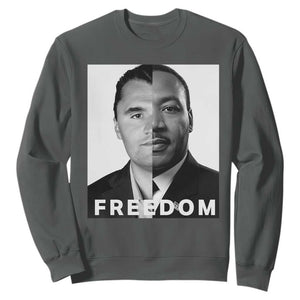 Freedom Charlie Kirk Sweatshirt Martin Luther King Jr TS14 Dark Heather Print Your Wear