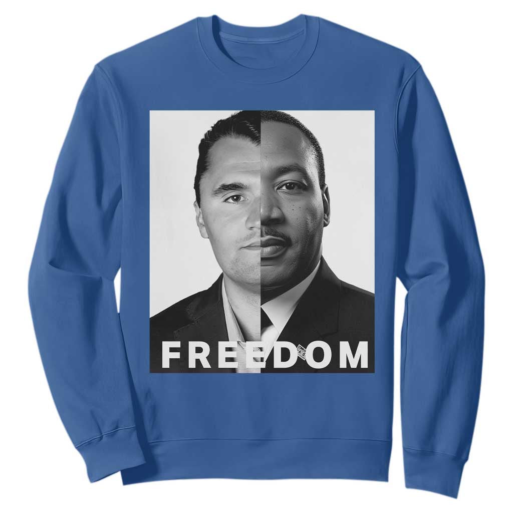 Freedom Charlie Kirk Sweatshirt Martin Luther King Jr TS14 Royal Blue Print Your Wear